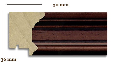 Klassische braune Holzzierleiste matt
