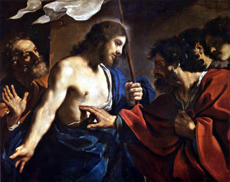 Guercino il (Giovanni Francesco Barbieri) - La incredulidad de Santo Tomás