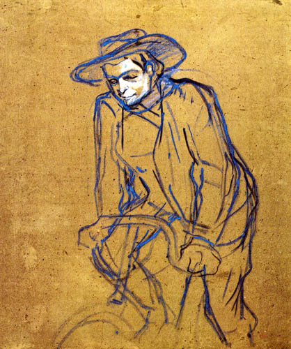 Henri de Toulouse-Lautrec - Bruant on the bicycle