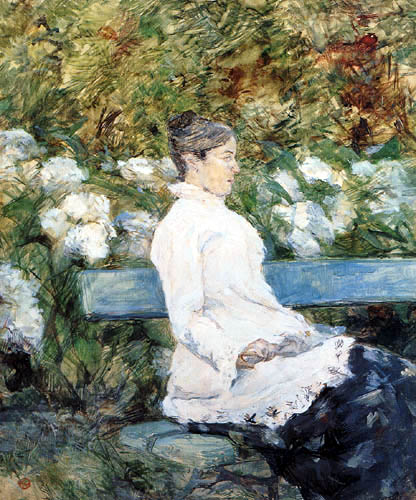 Henri de Toulouse-Lautrec - Comtesse A. de Toulouse - Lautrec in the Garden