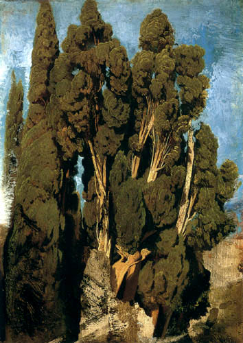 Oswald Achenbach - Cypresses