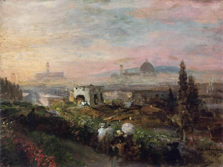 Oswald Achenbach - View of Florence
