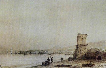 Ivan Konstantinovich Aivazovsky - The Genoese tower of Feodosiya