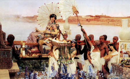 Sir Lawrence Alma-Tadema - Die Errettung des Mosesknaben