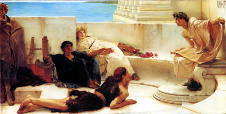Sir Lawrence Alma-Tadema - A reading  by Homer