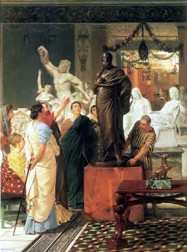 Sir Lawrence Alma-Tadema - In der Skulpurengalerie