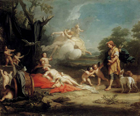 Jacopo (Giacomo) Amigoni - Adonis and the sleeping Venus