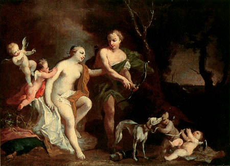 Jacopo (Giacomo) Amigoni - Venus und Adonis