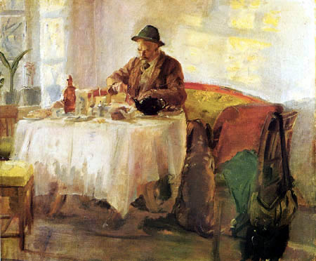 Anna Ancher - Breakfast before the hunt