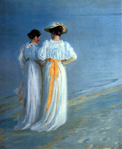 Michael Ancher - Damas a la playa