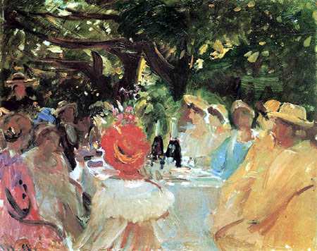 Michael Ancher - Breakfast in the garden
