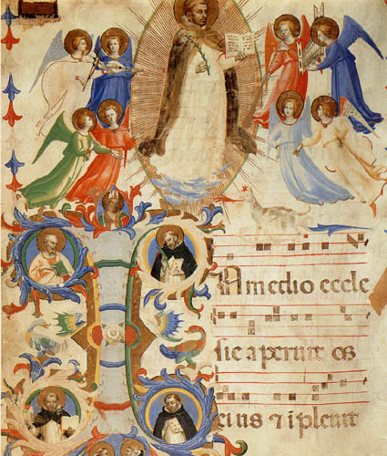 Fra Angelico (Fra Giovanni da Fiesole) - Le  Glorification de Saint Dominique
