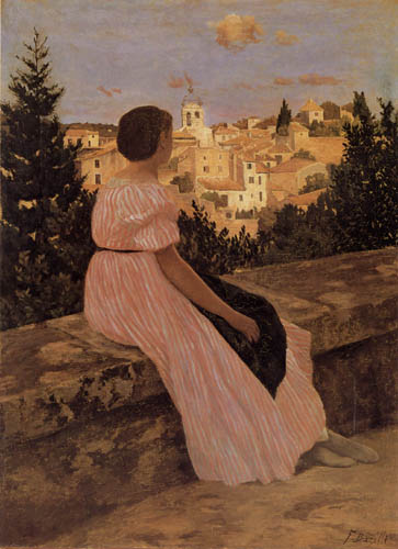 Jean-Frédéric Bazille - In pink dress