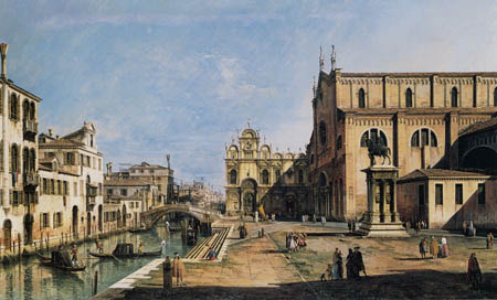 Bernardo Bellotto, Belotto (Canaletto) - Campo di SS. Giovanni e Paolo, Venecia