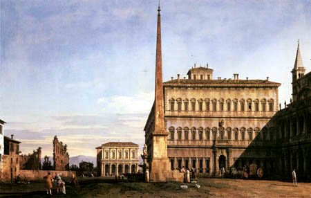 Bernardo Bellotto, Belotto (Canaletto) - Piazza di San Giovanni, Rom