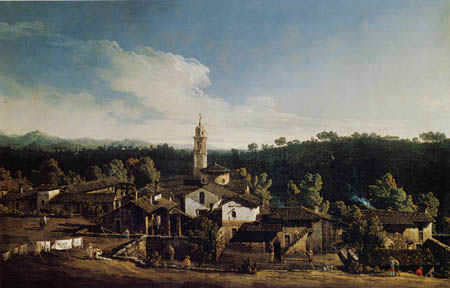 Bernardo Bellotto, Belotto (Canaletto) - Das Dorf Gazzada