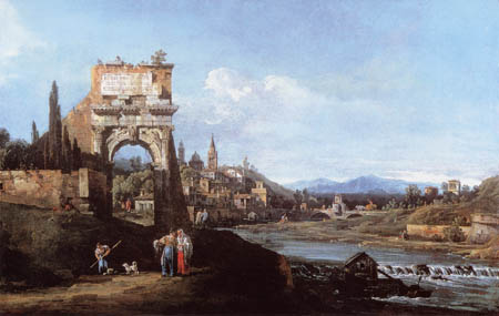 Bernardo Bellotto, Belotto (Canaletto) - Triumphbogen
