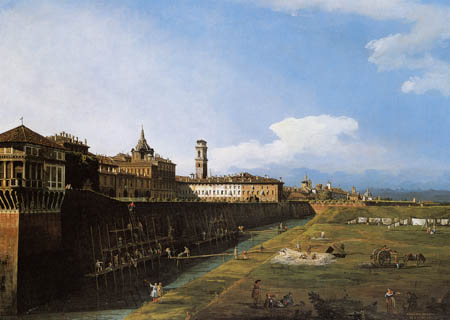 Bernardo Bellotto, Belotto (Canaletto) - View of Turin with Palazzo Reale