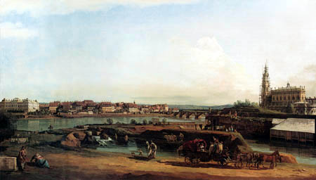 Bernardo Bellotto, Belotto (Canaletto) - Dresden de la orilla derecha del Elba