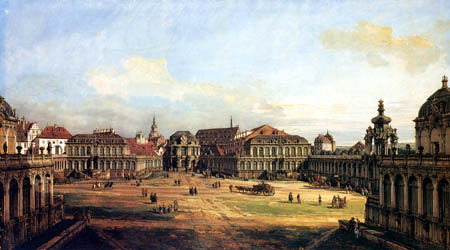Bernardo Bellotto, Belotto (Canaletto) - Das Gefängnis der Zwingers, Dresden
