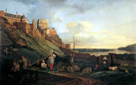 Bernardo Bellotto, Belotto (Canaletto) - Schlossruine von Theben