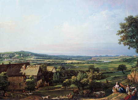 Bernardo Bellotto, Belotto (Canaletto) - View of Pillnitz and Pirna