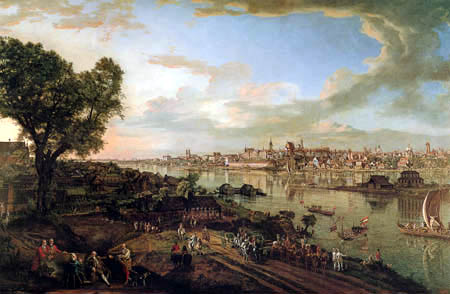 Bernardo Bellotto, Belotto (Canaletto) - Blick auf die Weichsel, Warschau