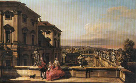 Bernardo Bellotto, Belotto (Canaletto) - Das Gartenpalais Liechtenstein in Wien