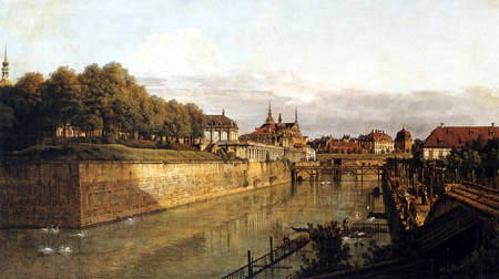 Bernardo Bellotto, Belotto (Canaletto) - Der Zwingergraben in Dresden