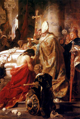 Gyula Benczúr - Baptism of Vajk