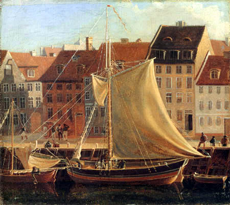 Wilhelm Bendz - Boats in Nyhavn