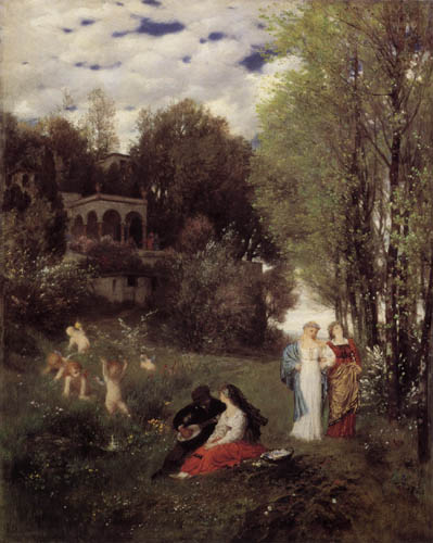 Arnold Böcklin - Paysage de printemps idéal