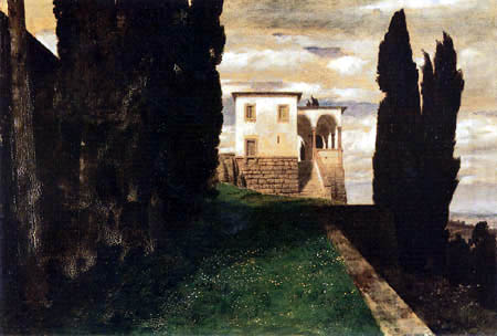 Arnold Böcklin - Villa italiana en la primavera