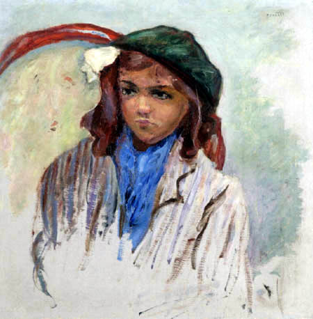 Pierre Bonnard - Young woman with green basque cap