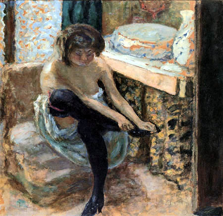Pierre Bonnard - Woman with black stockings