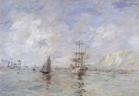 Eugene Boudin - The Harbor of Dieppe