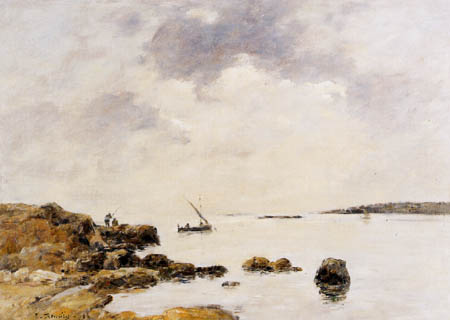 Eugene Boudin - Les roches d'Antibes