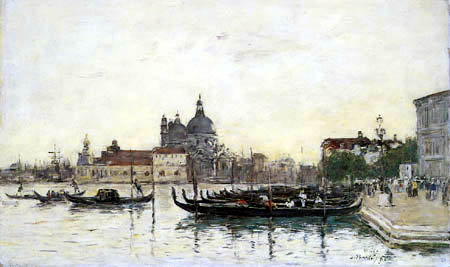 Eugene Boudin - Die Dogana und der Canal Grande, Venedig