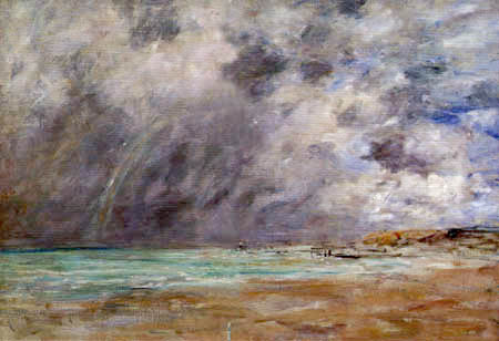 Eugene Boudin - Stormy Sky in the Estuary from Le Havre