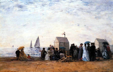 Eugene Boudin - The Beach of Trouville