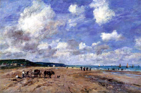 Eugene Boudin - The Beach of Trouville