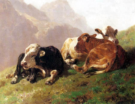Anton Braith - Lying Cows
