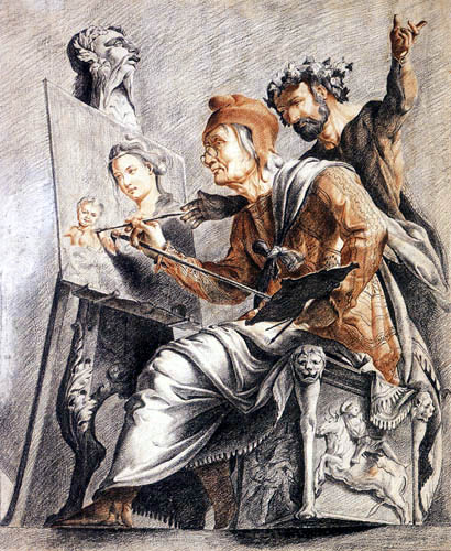 Salomon de Bray (Braij) - Saint Luke painting the Virgin