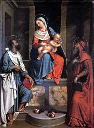 Moretto da Brescia (Alessandro Bonvicino) - Madonna and Child with Saints