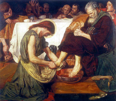Ford Madox Brown - Jesus anoints the feet of St. Peter
