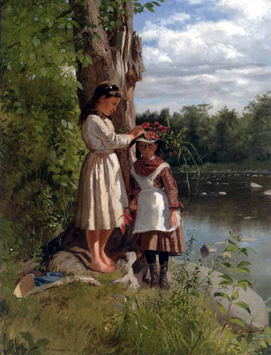 John George Brown - Deux jeunes filles sur la rive