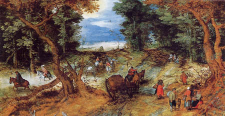 Jan Brueghel the Elder - Wooded landscape