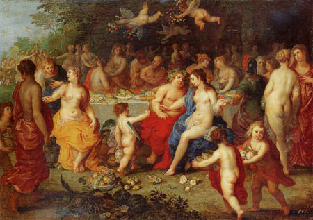 Jan Brueghel el Viejo - Dioniso y Ariadna