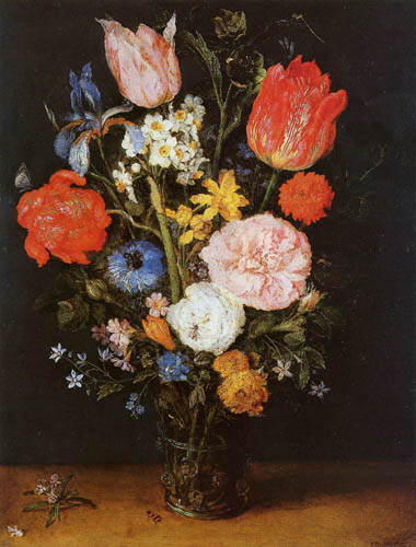 Jan Brueghel the Elder - Flowers in a vase