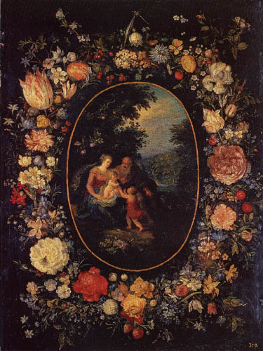 Jan Brueghel l´Ancien - Guirlande de fleurs